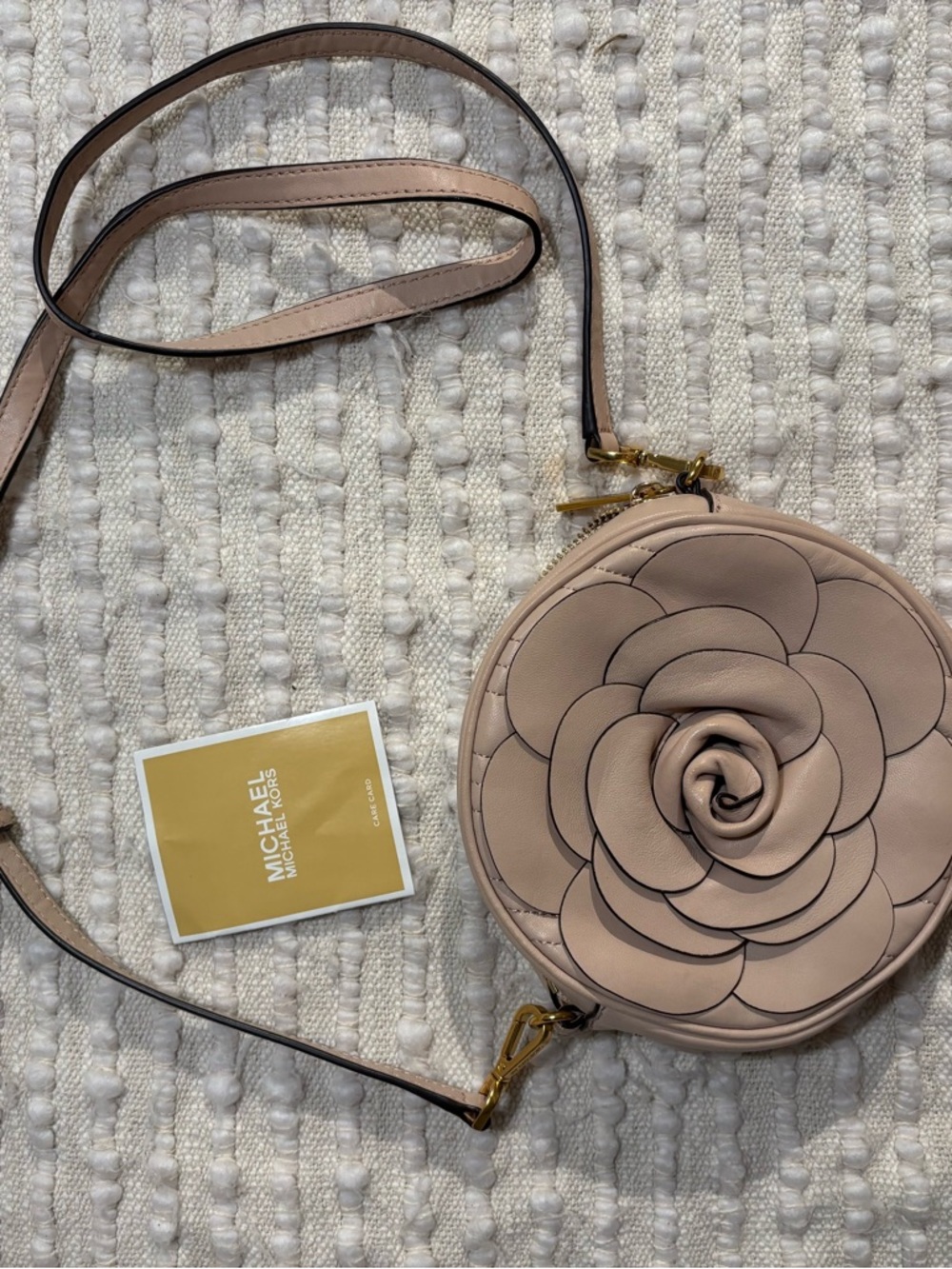 Michael Kors Blush Floral Round Crossbody Bag